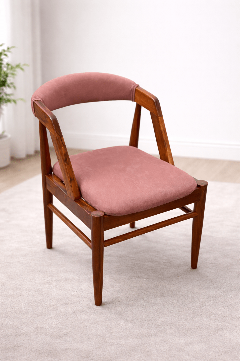 Mid-Century Modern Wooden Accent Chair