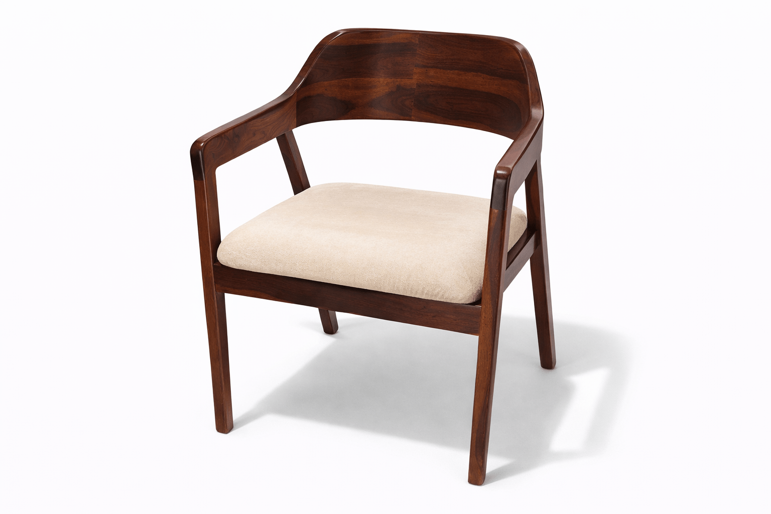 mid-century modern solid wood accent chair