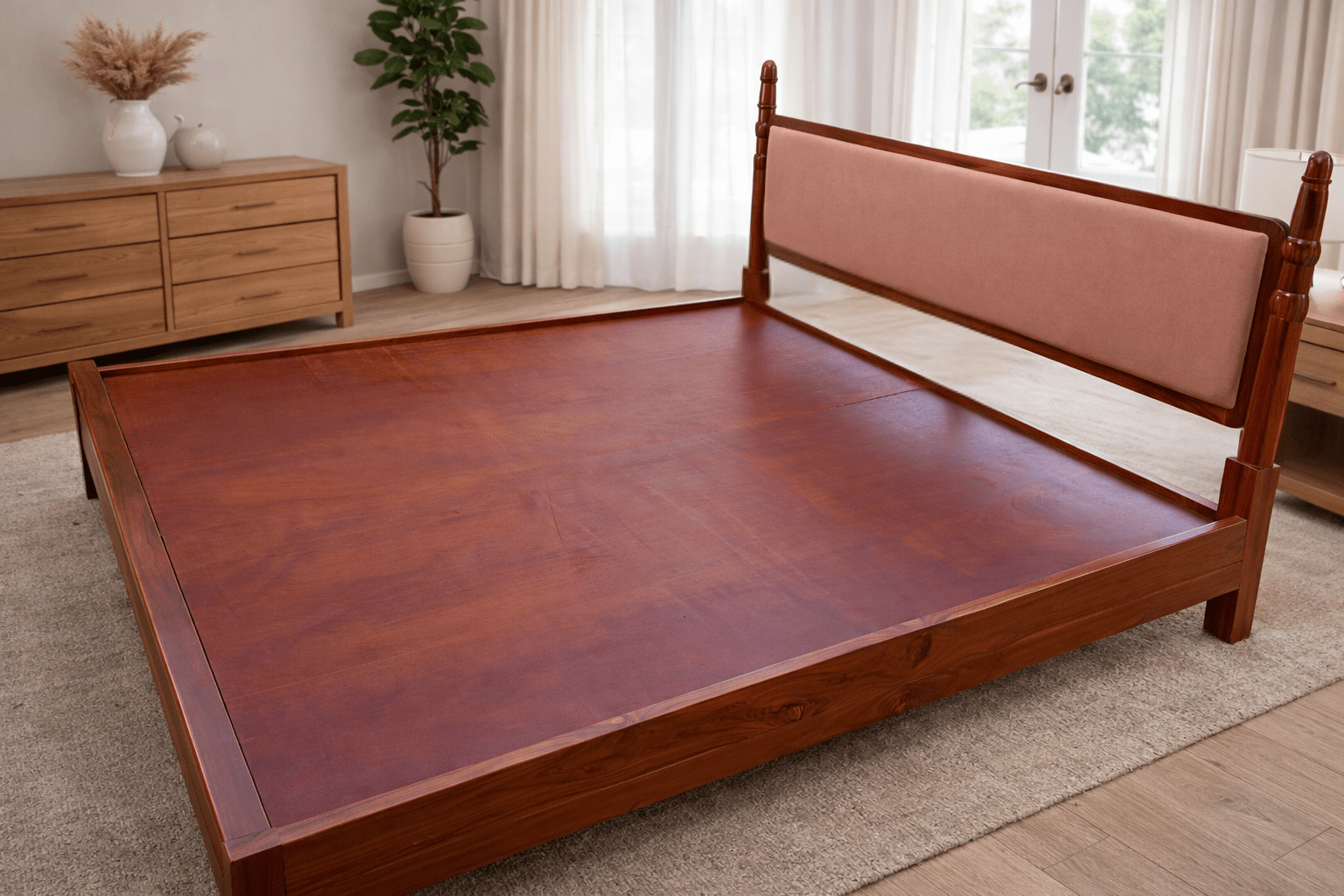 Solid Wood Queen Size Bed