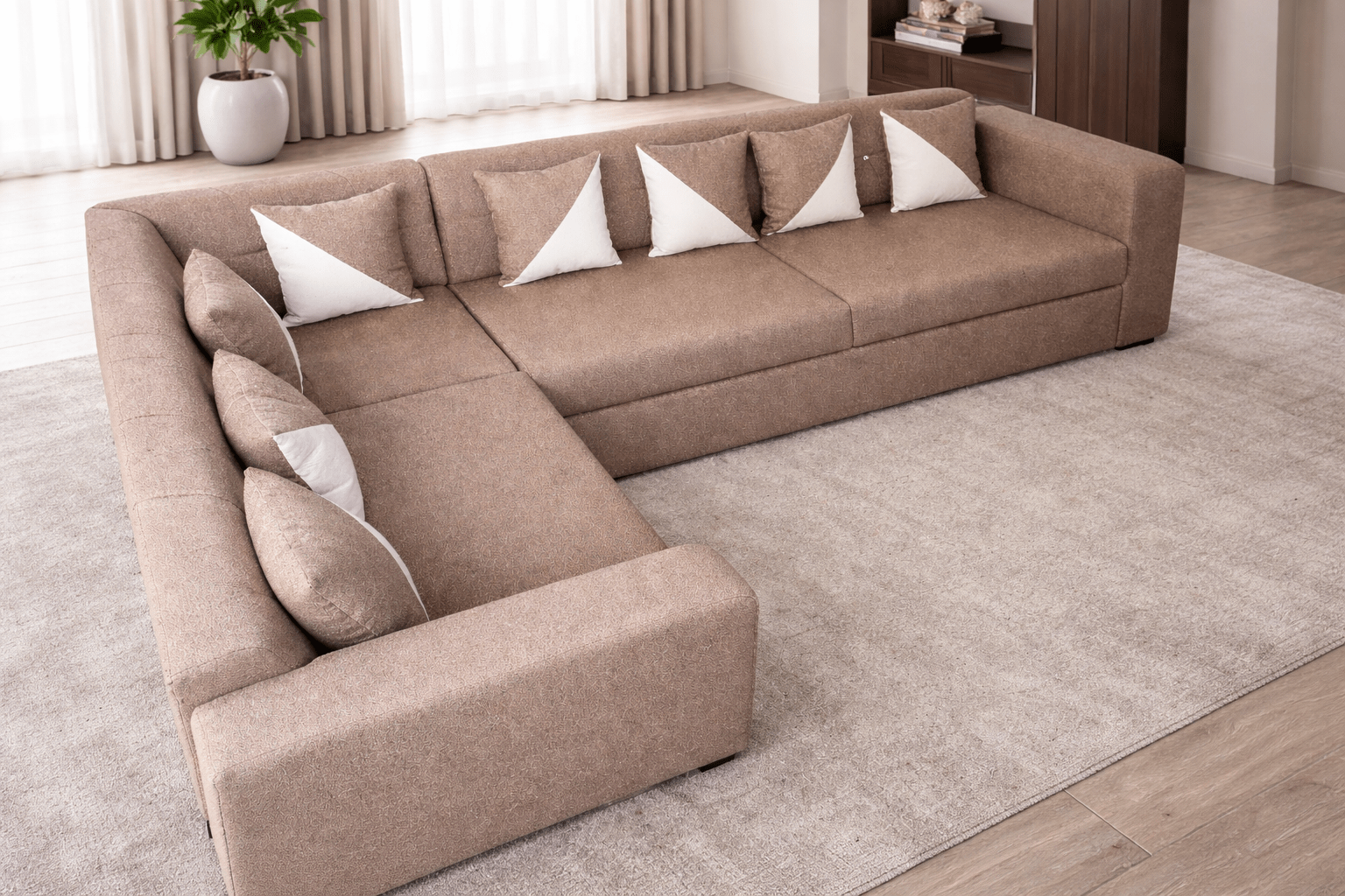 modern L-shaped sectional sofa